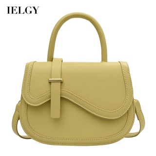 IELGY womens korean style solid color cover adjustable diagonal bag