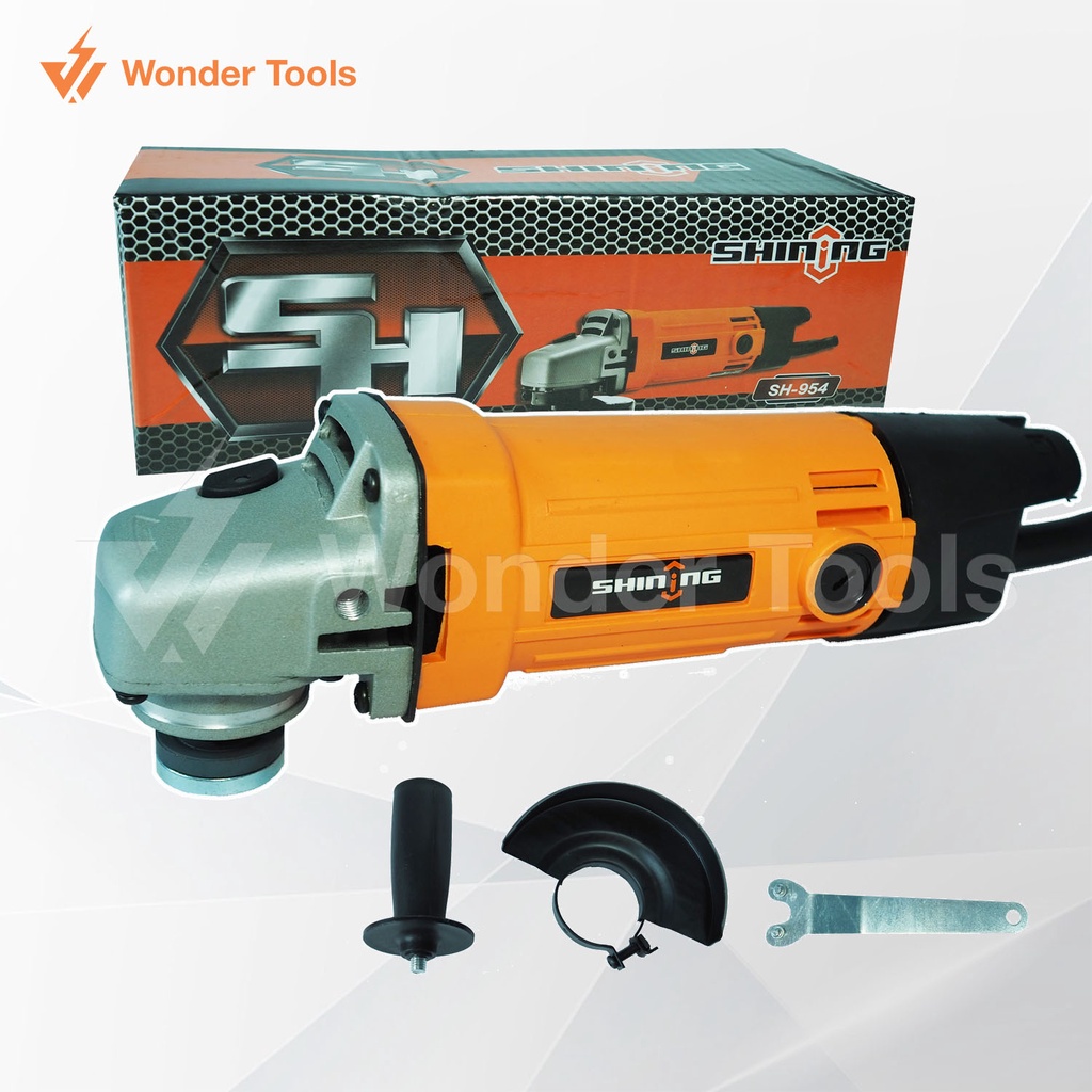 SHINING เครื่องเจียร์ เครื่องเจียร์ไฟฟ้า หินเจียร์ หินเจียร์ไฟฟ้า ลูกหมู 4 นิ้ว 800W รุ่น SH-954
