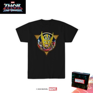 แขนสั้นcrew neckเสื้อยืด ลาย Marvel Thor Love and Thunder MTT2 สําหรับผู้ใหญ่S-XXXXL