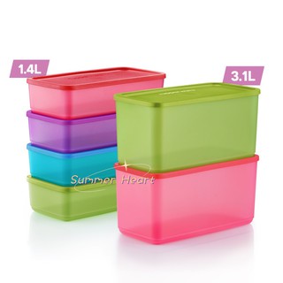 TUPPERWARE ทัปเปอร์แวร์ ทรงสี่เหลี่ยมผืนผ้า (1) 1.4 ลิตร / ดับเบิลสด (1)3.1 ลิตร