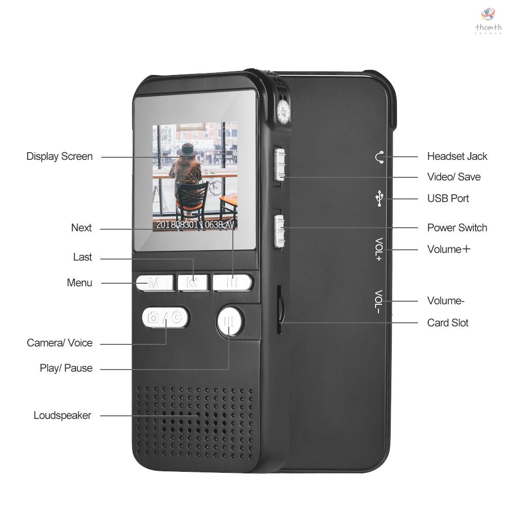 HD 1080P Digital Camera Recorder Video Voice Recording Pen MP3 Player with 1.4 I #8