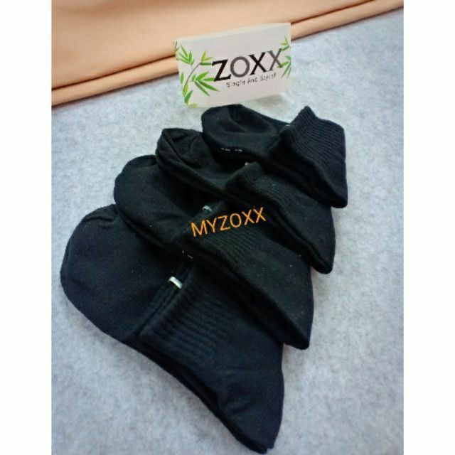 3PAIRS BLACK SCHOOL SOCKS S, M, L, XL