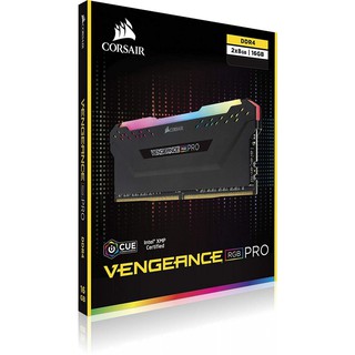 16GB (8GBx2) DDR4/2666 RAM PC (แรมพีซี) CORSAIR VENGEANCE RGB PRO (BLACK) (CMW16GX4M2A2666C16)