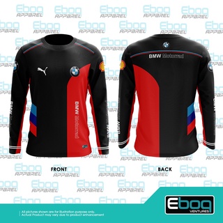 เสื้อยืดแขนยาว พิมพ์ลาย Bmw Motorrad Red Eboq Sublimation ขนาดใหญ่ 3 มิติ สําหรับผู้ชาย