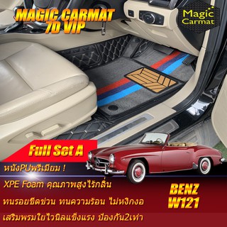 Benz W121 190SL 1955-1963 Convertible (เต็มคันรวมถาดท้ายแบบ A)  พรมรถยนต์ Benz W121 190SL พรม7D VIP Magic Carmat