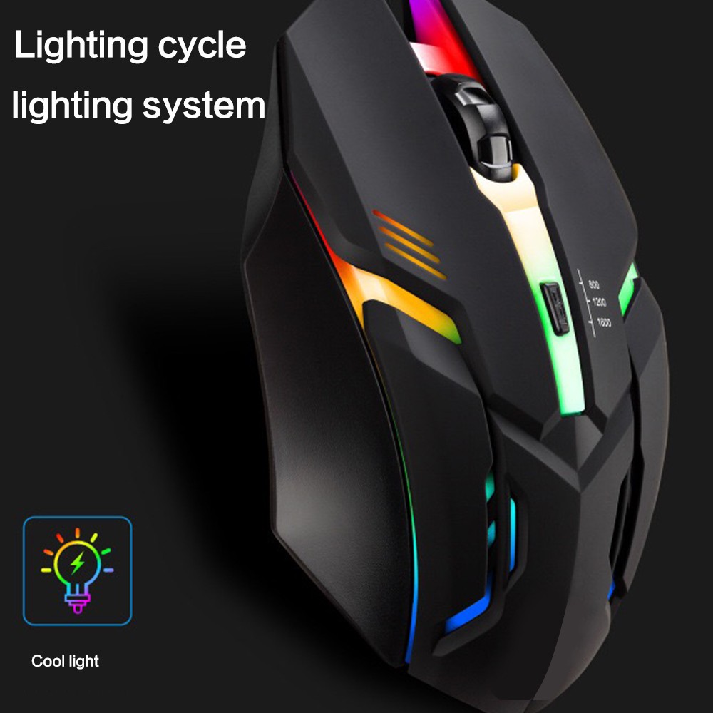 USB Mouse Rgb Light 2.4G Wireless Mouse 2400 Dpi For Game Player Office ...