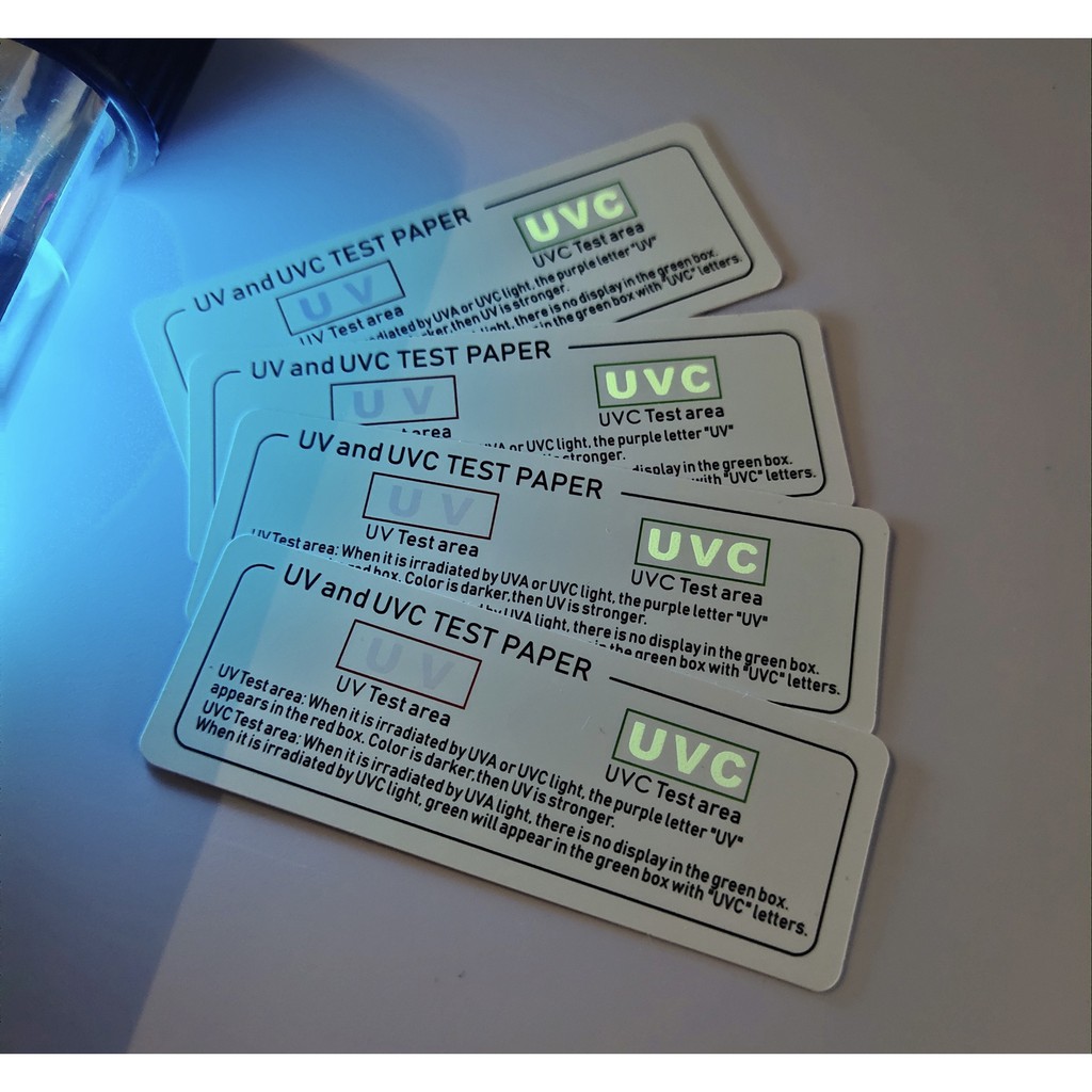 Uvc/uv Tester Card Ultraviolet PVC Reusable UVC Light โคมไฟ Sun Protection Card สําหรับผิว UVC/UV 测卡