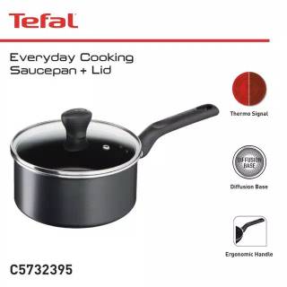 Tefal Everyday กระทะทําอาหาร พร้อมฝาปิด ของแท้ ไม่ติดกระทะ 18 ซม.