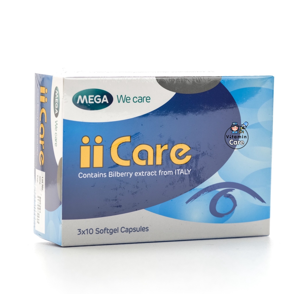 Exp.7/2026 (กล่องละ 30 เม็ด) บำรุงสายตา Mega We Care iiCare ไอไอแคร์