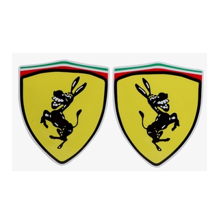 FERRARI สติ๊กเกอร์โลโก้ Donkey สําหรับตกแต่งรถยนต์ 2 ชิ้น