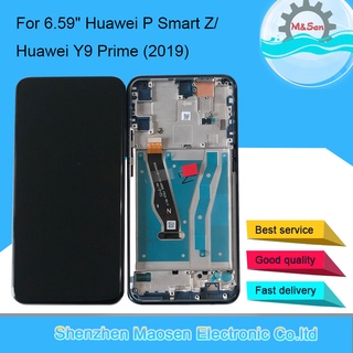 6.59&amp;quot;Original For Huawei P Smart Z Y9 Prime 2019 LCD Display Frame Touch Panel Digitizer For Honor 9X Premium STK-L