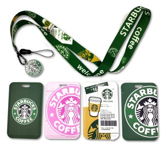 Starbucks ที่ใส่บัตรประจําตัวประชาชน พร้อมสายคล้อง แฟชั่น สําหรับเด็กอนุบาล