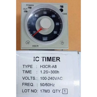 ทามเมอร์  H3CR-A8-Time 1.2S ~300h VOLTS:100-240VAC 50/60Hz ขายพร้อมซ็อกเกต