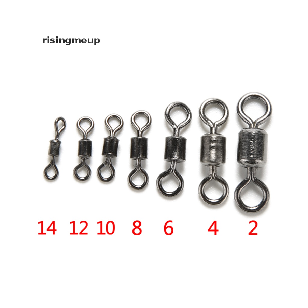 [risingmeup] อุปกรณ์ตกปลา ลูกหมุนตากลม 100 ชิ้น ♨ขายดี - รูปที่ 3