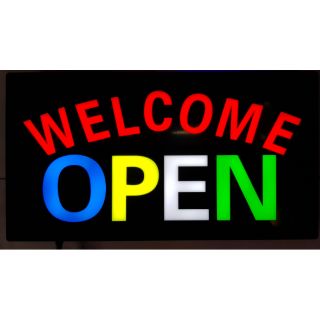 ป้ายไฟ อะคริลิคกันน้ำ WELCOME  OPEN