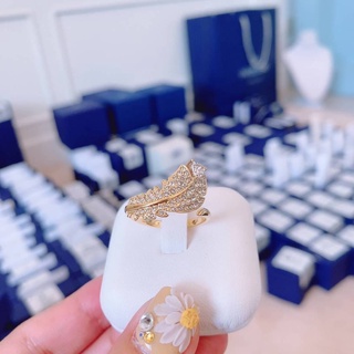 แหวน swarovski แท้ 100% Nice Motif Ring, White, Gold-tone plated