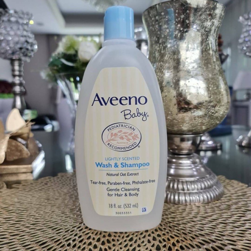Aveeno baby Wash &amp; Shampoo 532 ml สบู่เหลวอาบน้ำและสระผม