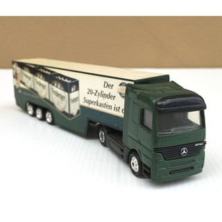 1/87 Trailer Ad Truck หัวลากสีเขียว รุ่น Benz Actros โฆษณา Freiberger Premium (รถยาว 18 cm)