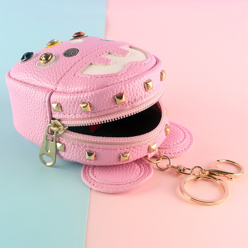 กระเป๋าใส่เหรียญ ใส่บัตร ขนาดเล็ก น่ารัก เรียบง่าย สําหรับนักเรียน ราคา ถูกที่สุด ดีลบีเคเค แกลเลอรีภาพที่ 4