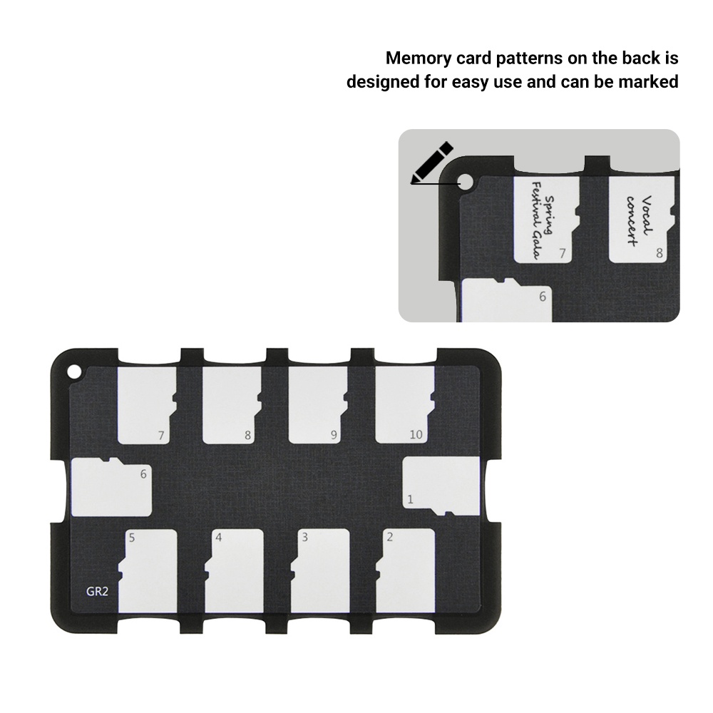 JJC ที่ใส่การ์ดหน่วยความจำแบบบางพิเศษสำหรับการ์ด SD MSD Micro SD TF, กระเป๋าสตางค์ขนาดบัตรเครดิต SD Card Storage เคส Hard Shell ผู้ถือป้องกัน, อุปกรณ์เสริมสำหรับภาพถ่ายของกล้อง - รูปที่ 5