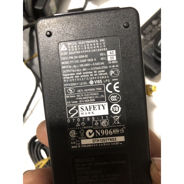 อะแดปเตอร์ชาร์จ Cisco 48 Vol สําหรับโทรศัพท์ Cisco Ip