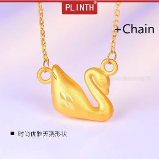 PLINTH 24K ทองสตั๊ดจี้คอหงส์หงส์แต่งงาน766