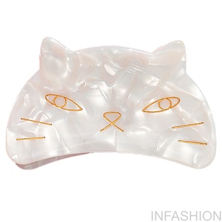 Cute Cat Acetate Hair Claw Clip Hair Grips Barrettes Headwear Hair Accessories for Woman Girl infashion