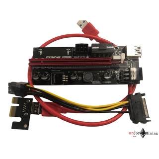 ราคา(ส่งจากไทย)Riser Card Ver009S PCI Express 4Pin 6Pin SATA Molex Power USB 3.0