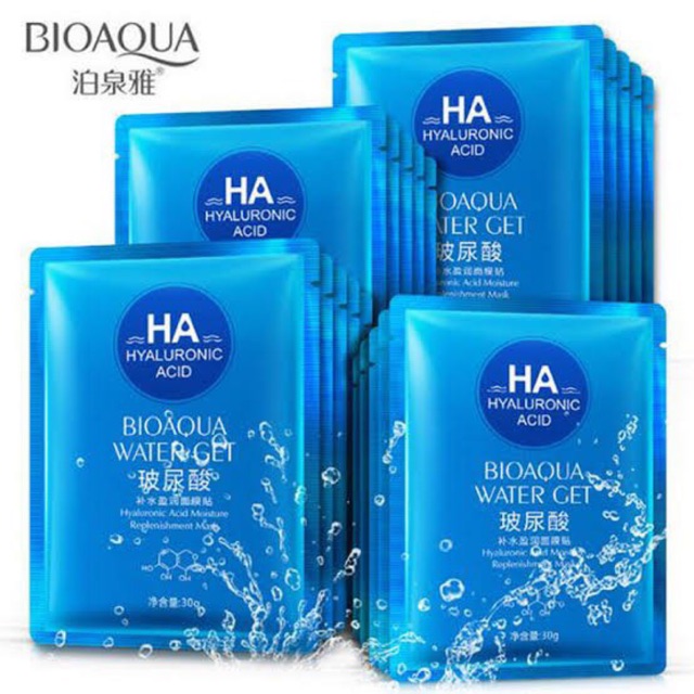 N267 มาส์กหน้าไฮยาลูรอน BIOAQUA HA WATER GET MASK 30 g. มาส์กให้ความชุ่มชื้น ผิวฟู อิ่มน้ำ หน้าเนียนใส