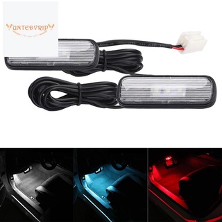 2PCS Car Light LED Interior Atmosphere Light Decoration Lamp Ambient Foot Light for Honda Civic 10Th 2018-2020 White