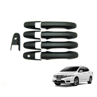 (1ชุด) ครอบมือเปิดประตู รถเก๋ง ฮอนด้า ซิตี้ 2009-2013 สีดำด้าน HONDA CITY ครอบมือดึงประตู ครอบมือจับประตูรถยนต์ ราคาถูก