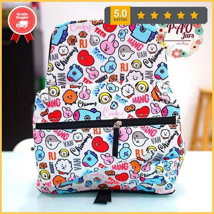 Bt21 Backpack / School Backpack / Bt21 กระเป๋านักเรียนเด็ก Free889
