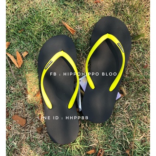 สายเล็กดำ หูเหลืองเลมอน Slim Dark Yellow lemon Hippo shoe รองเท้าแตะฮิปโป No.37-38-39-40