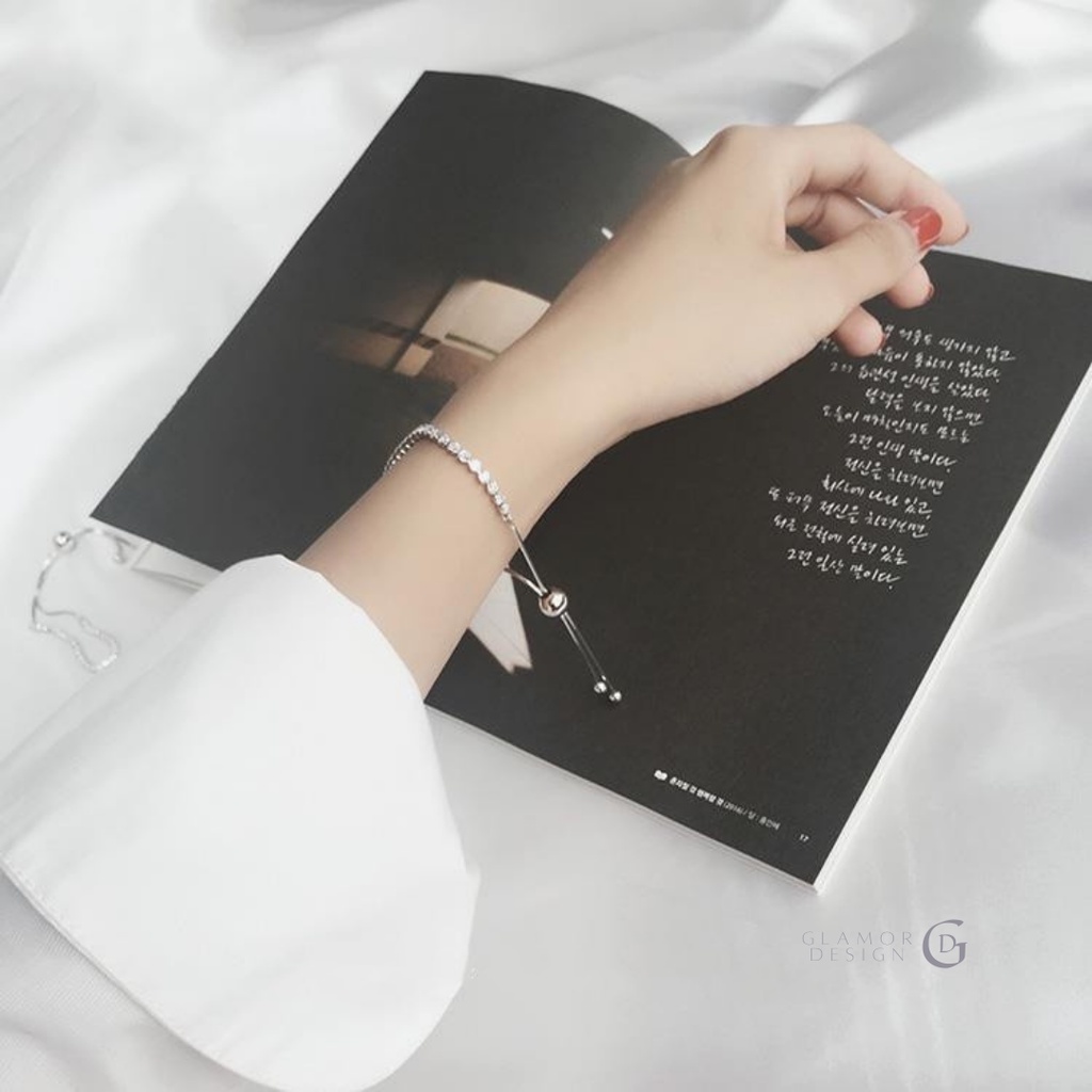 GLAMOR✨สร้อยข้อมือเพชร SHINE STAR RIVER สร้อยข้อมือเงินแท้ ของขวัญ Valentine สร้อยข้อมือผู้หญิง กําไลเงินแท้ กำไลแฟชั่น