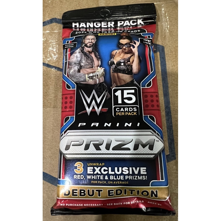 พร้อมส่ง !!!  WWE Wrestling Panini 2022 Prizm Debut Edition Trading Card HANGER Pack (1 ซอง)