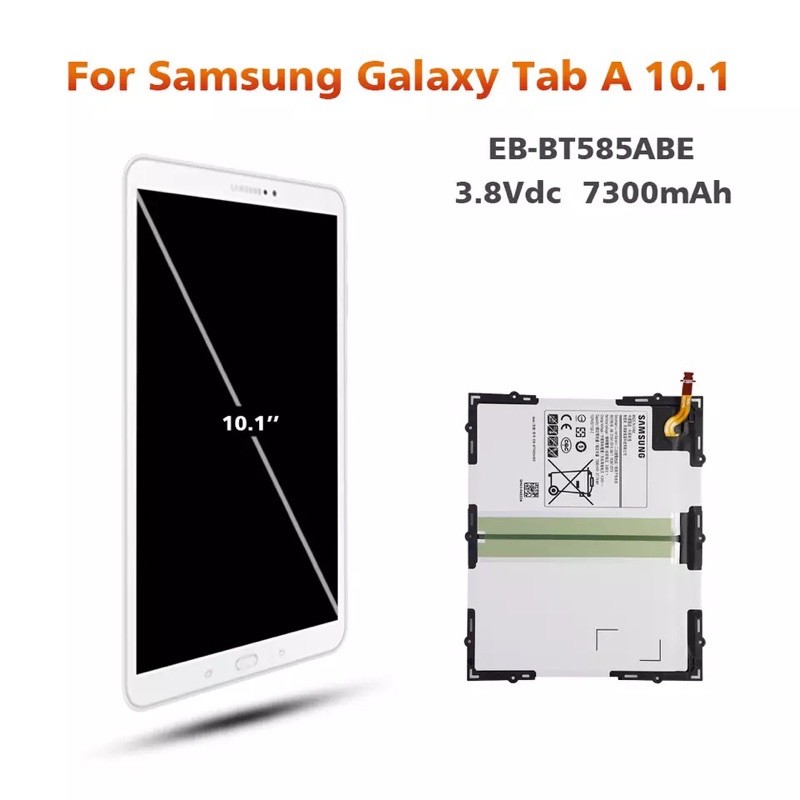 แบตเตอรี่เดิมสำหรับ SAMSUNG BT585 EB-BT585ABE 7800 MAH สำหรับ Samsung Galaxy Tab A 10.1 2016 T580 T580N