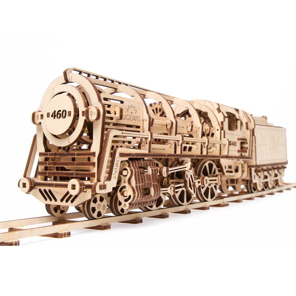UGEARS: Locomotive with Tender [3D Wooden Puzzle]
