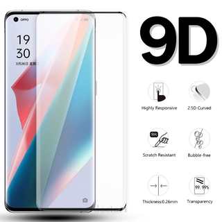 ฟิล์มกระจกเต็มจอ ฟิล์มกระจก 9D สำหรับ OPPO Find X3 X2 Pro Reno 8T 8Z 8 7 6 5 4 Reno6 Reno5 Reno4 Pro Plus Pro + 5G