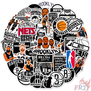 ❉ สติกเกอร์ ลายทีม NBA Brooklyn Nets Series 01 สําหรับติดตกแต่ง ❉ สติกเกอร์แฟชั่น ลายบาสเก็ตบอล กันน้ํา DIY 50 ชิ้น/ชุด