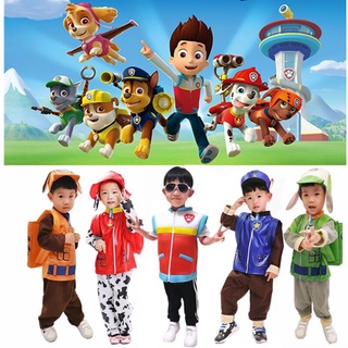 เครื่องแต่งกายคอสเพลย์ Paw Patrol Rubble Rocky Zuma Chase Marshall Skye Ryder เหมาะกับเทศกาลฮาโลวีน คริสต์มาส สําหรับเด็กผู้ชาย และผู้หญิง