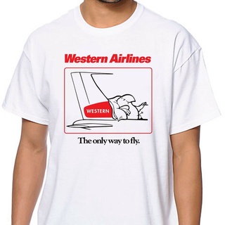 เสื้อยืด ผ้าฝ้าย 100% พิมพ์ลาย Wern A-I-Rlines The Only Way To Fly Nice สําหรับผู้ชายS-5XL