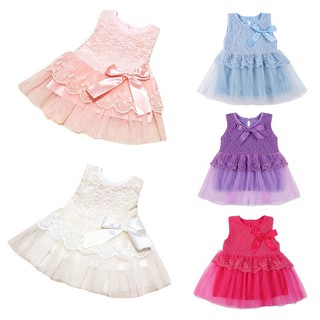 Yesbaby ชุดเดรสสำหรับเด็กผู้หญิงปักลายลูกไม้