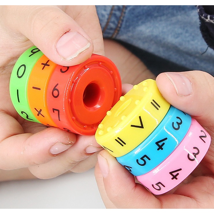 Magnetic Math Wheel วงล้อคณิตศาสตร์แม่เหล็ก คิดเลขแม่เหล็ก ของเล่นคิดเลข สื่อคณิตศาสตร์ Cube Arithmetic Calculator ราคา ถูกที่สุด ดีลบีเคเค แกลเลอรีภาพที่ 3