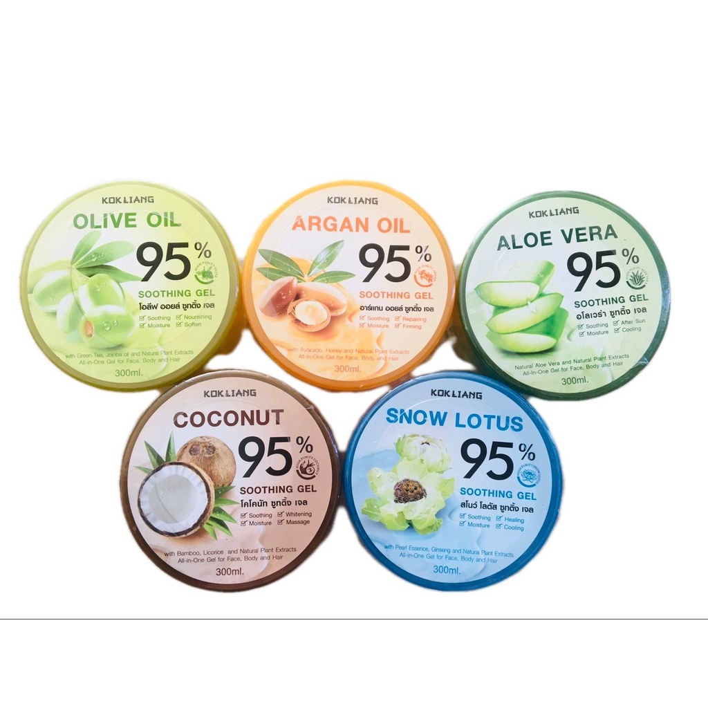 KokliangSoothingGelก๊กเลี้ยงชูทติ้งเจล95%300มล5สูตรบำรุงตั้งแต่เส้นผมจรดปลายเท้าของแท้มาใหม่EXP25/26