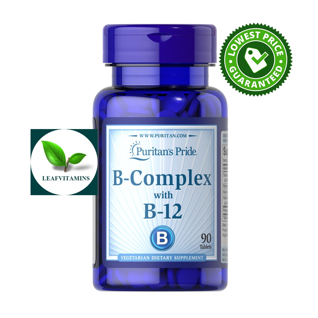 Puritan's Pride Vitamin B-Complex and Vitamin B-12 / 90 Tablets