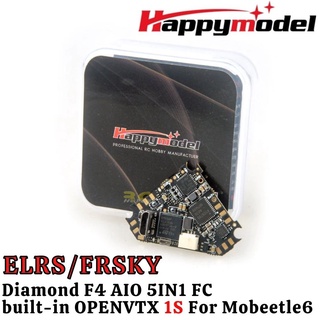 Happymodel DiamondF4 AIO 5IN1 1S FC ตัวรับสัญญาณ OSD Vtx ESC ในตัว สําหรับ Mobeetle6 ELRS FRSKY HP-Mobeetle6