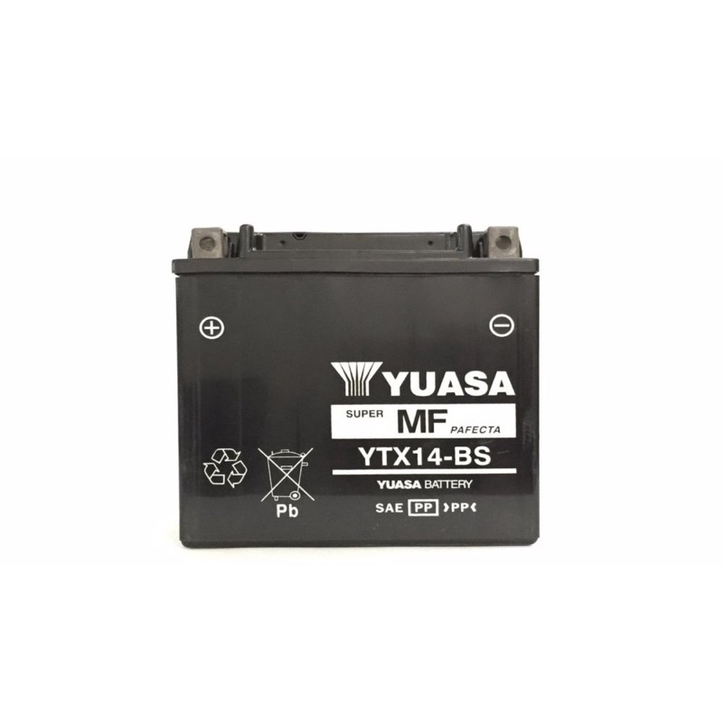แบตเตอรี่Yuasa YTX 14 BIGBIKE triumph 🏁🇬🇧แบตเตอรี่ BIGBIKE แบตมอเตอร์ไซค์ บิ๊กไบค์ YUASA YTX14-BS 12V 12Ah