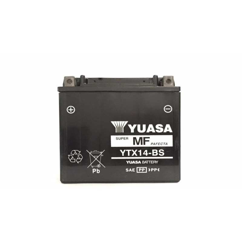 แบตเตอรี่Yuasa YTX 14 BIGBIKE triumph 🏁🇬🇧แบตเตอรี่ BIGBIKE แบตมอเตอร์ไซค์ บิ๊กไบค์ YUASA YTX14-BS 12
