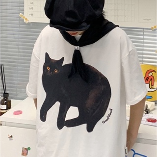 PREORDER - MeihaoStore CUTE BLACK KITTEN SHIRT