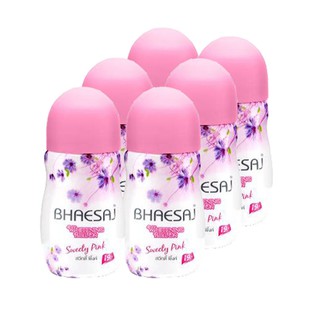 🔥สินค้าขายดี!! เภสัช โรลออน กลิ่นสวีทตี้ พิงค์ ขนาด 35 มล. แพ็ค 6 ขวด Bhaesaj Roll-on Sweety Pink 35 ml x 6